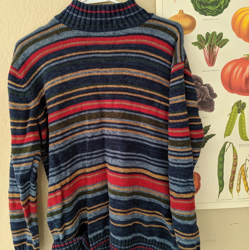 Striped turtleneck